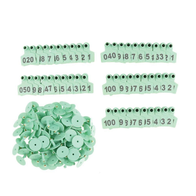 Buy 1-100 Cattle Number Ear Tags Set - Green Pig Sheep Goat Livestock Label discounted | Products On Sale Australia