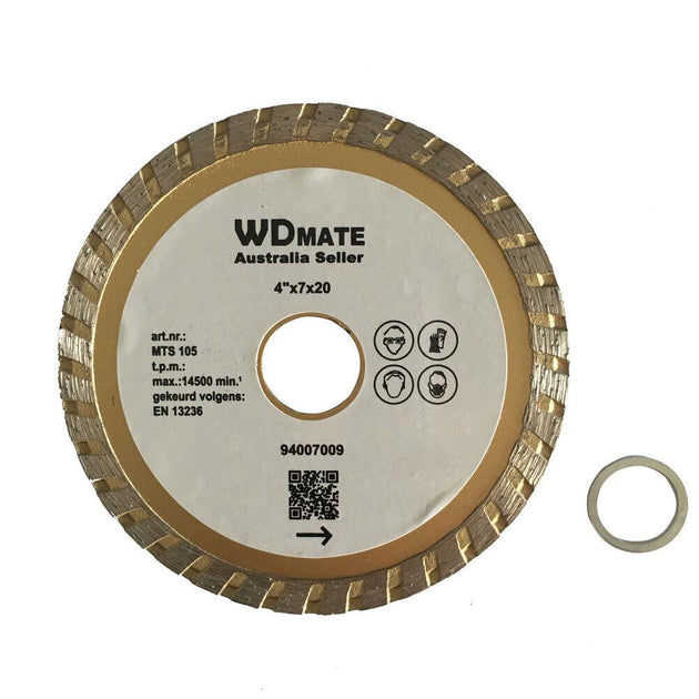 Buy 5x Dry Wet Diamond Cutting Disc Wheel 105mm 4" Saw Blade 20mm 20/16mm Turbo Tile discounted | Products On Sale Australia