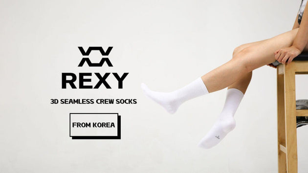 Buy 5X Rexy 3D Seamless Crew Socks Medium Slim Breathable WHITE discounted | Products On Sale Australia