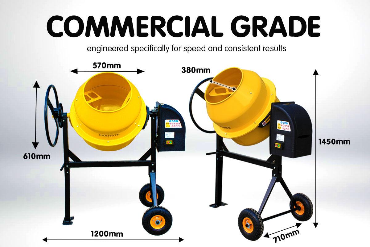 Buy Kartrite 140L Cement Concrete Mixer Sand Gravel Portable 650W discounted | Products On Sale Australia