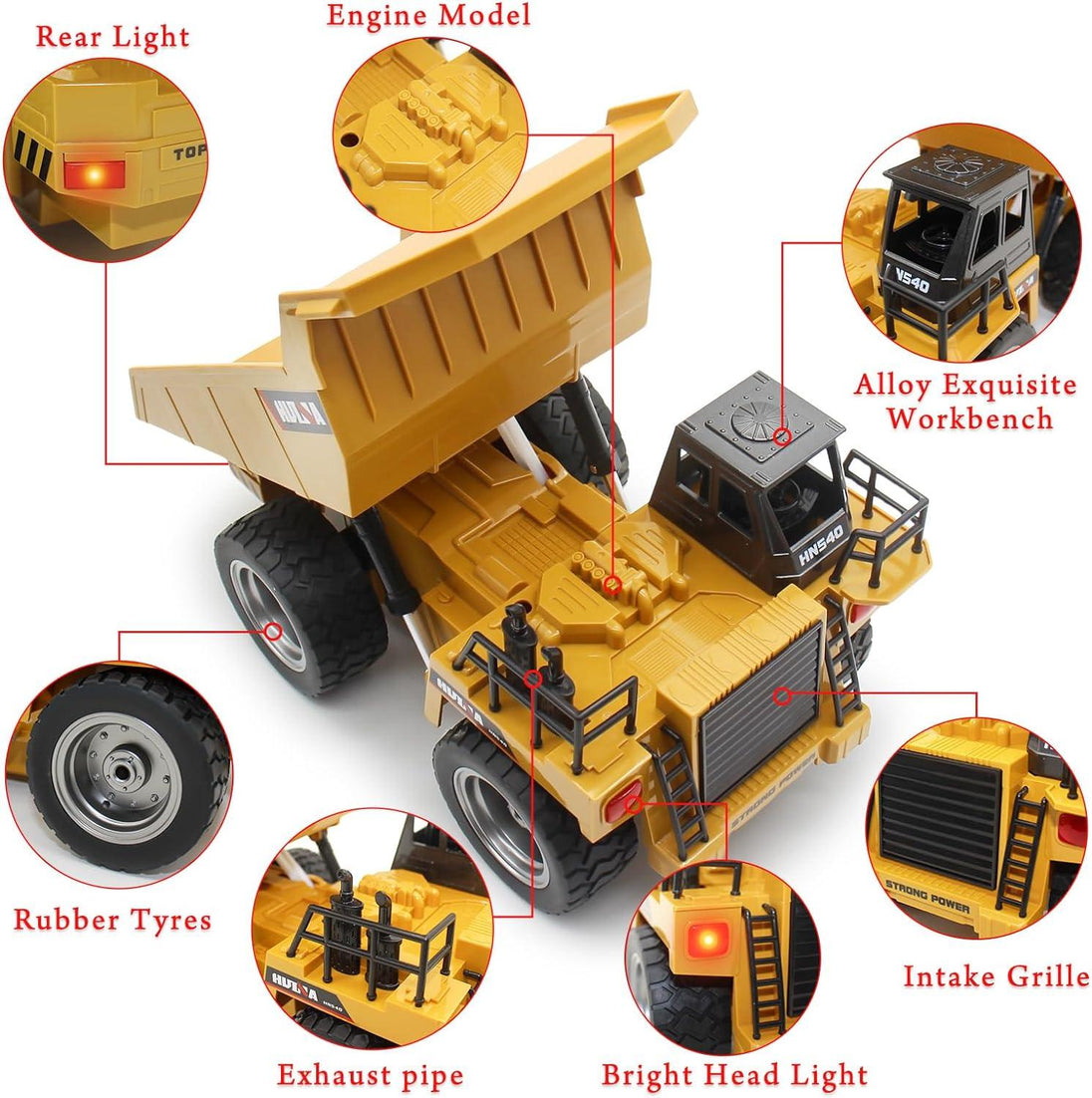 Buy Remote Control Excavator Digger Construction RC Truck Vehicle Toys for Kids Gift discounted | Products On Sale Australia