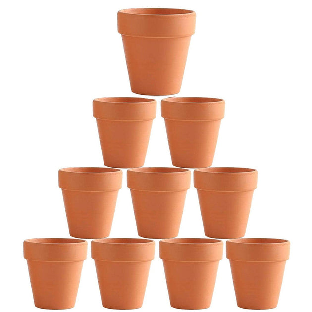 Buy 10x 5cm Flower Pot Pots Clay Ceramic Plant Drain Hole Succulent Cactus Nursery Planter discounted | Products On Sale Australia