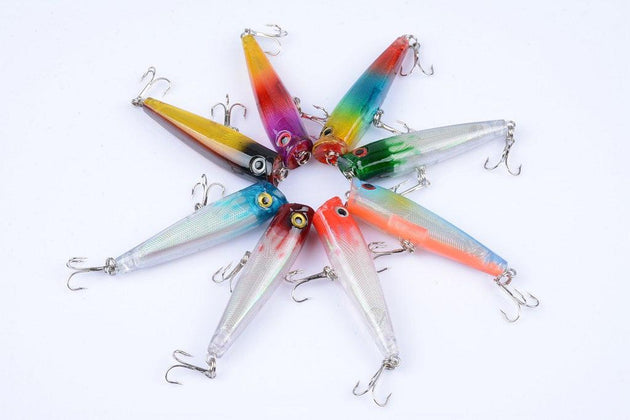 Buy 8X 6.5cm Popper Poppers Fishing Lure Lures Surface Tackle Fresh Saltwater discounted | Products On Sale Australia