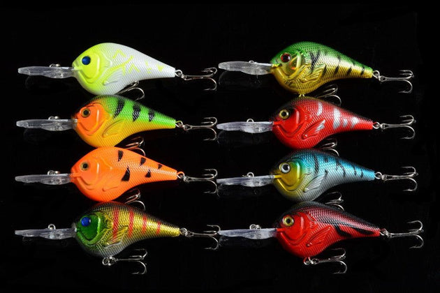 Buy 8x 9.5cm Popper Crank Bait Fishing Lure Lures Surface Tackle Saltwater discounted | Products On Sale Australia