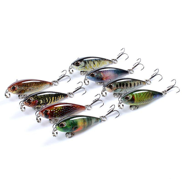 Buy 8x Popper Poppers 4.8cm Fishing Lure Lures Surface Tackle Fresh Saltwater discounted | Products On Sale Australia