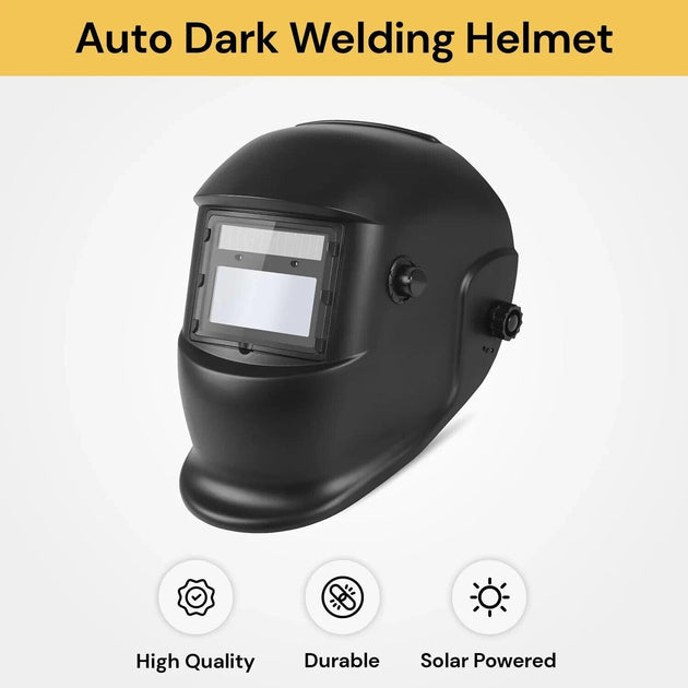 Buy Black Solar Welding Helmet Auto Darkening Welder Soldering Lens ARC TIG MIG MAG Mask discounted | Products On Sale Australia