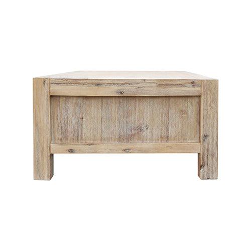 Buy Coffee Table Solid Acacia Wood & Veneer 1 Drawers Storage Oak Colour discounted | Products On Sale Australia
