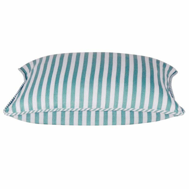 Buy Dandi Pale Aqua Blue / Green & White Striped Cushion Cover 40x40cm discounted | Products On Sale Australia