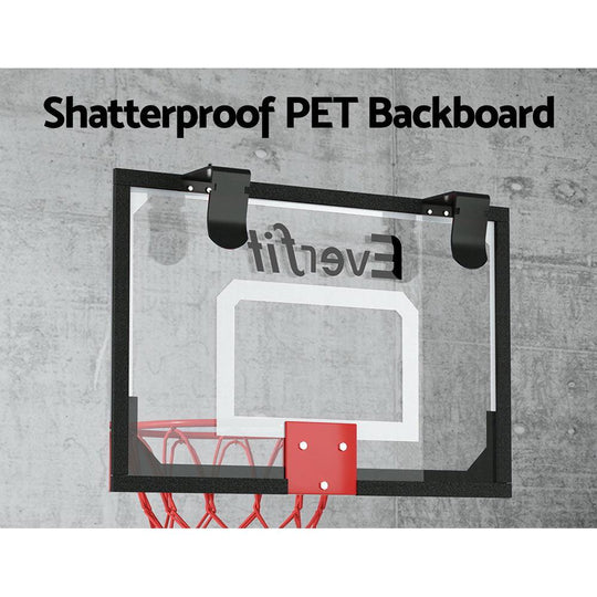 Buy Everfit 23" Mini Basketball Hoop Backboard Door Wall Mounted Sports Kids Black discounted | Products On Sale Australia