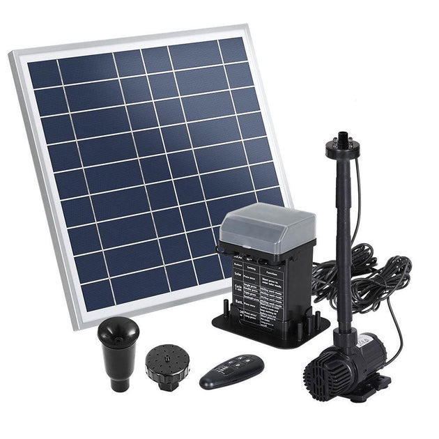 Buy Gardeon Solar Pond Pump with Battery Kit LED Lights 9.8FT discounted | Products On Sale Australia