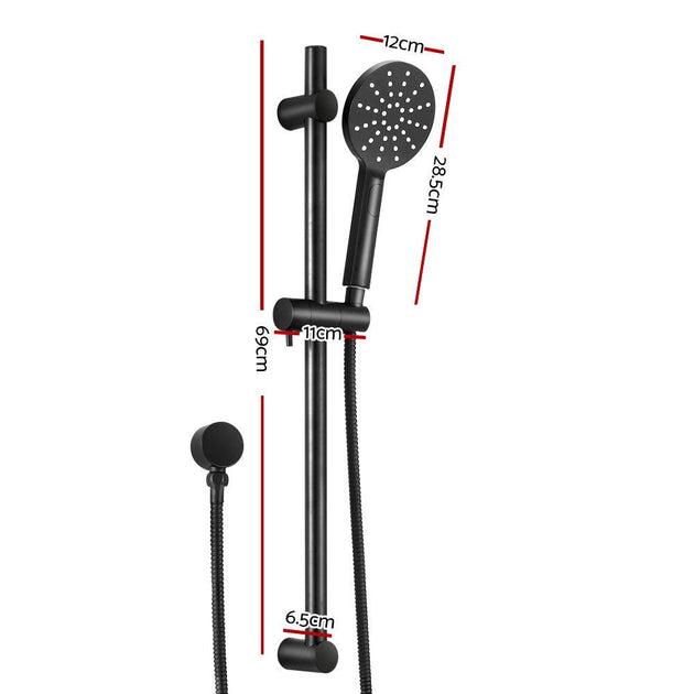 Buy Handheld Shower Head Wall Holder 4.7'' High Pressure Adjustable 3 Modes Black discounted | Products On Sale Australia