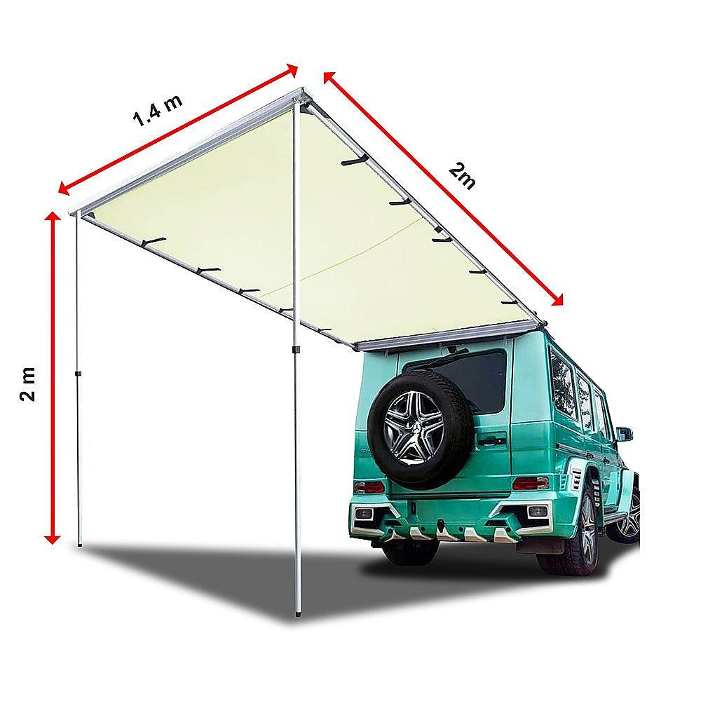 Buy 1.4m x 2m Car Side Awning Roof discounted | Products On Sale Australia