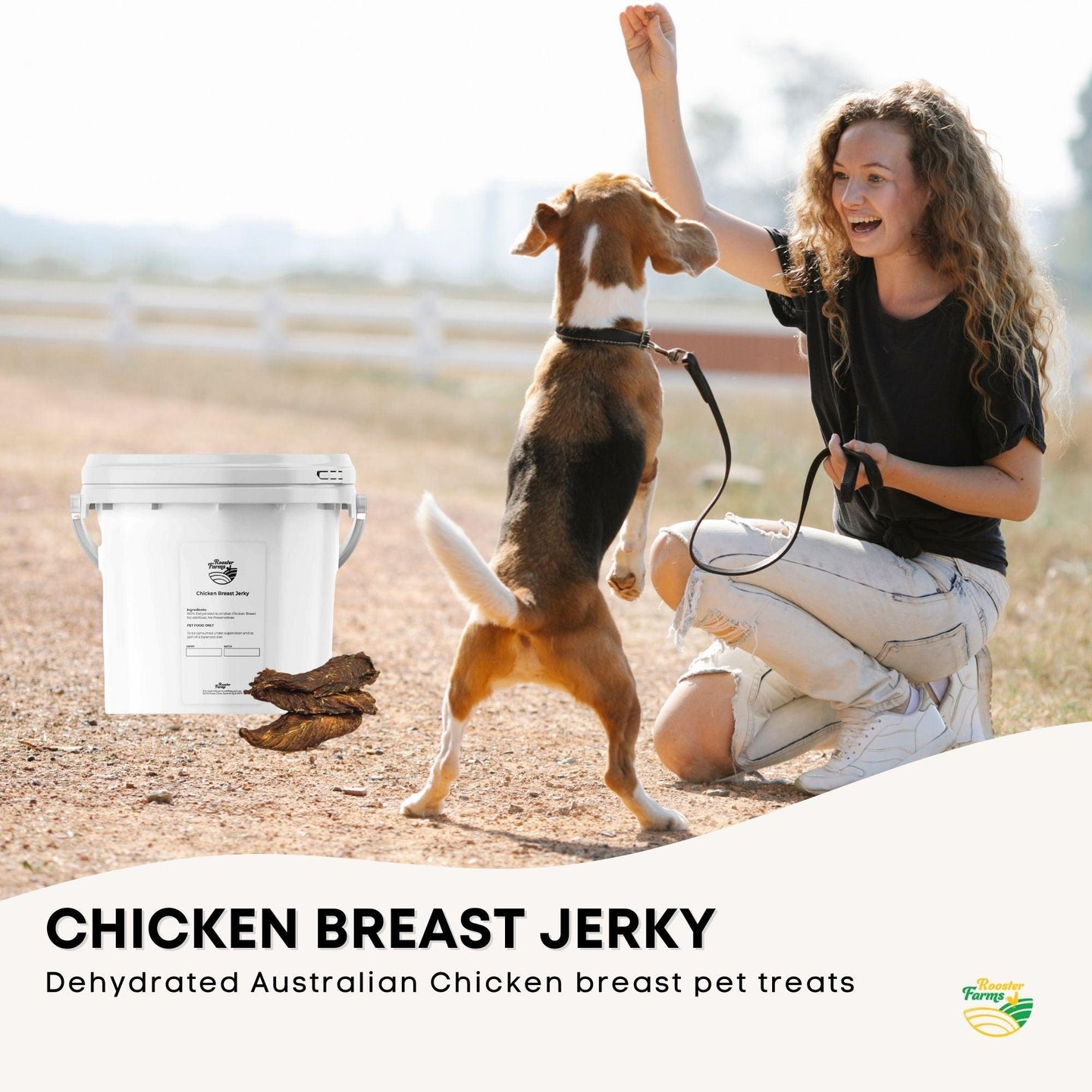 Buy 1.5Kg Dog Treat Chicken Breast Jerky Bucket - Dehydrated Australian Healthy Puppy Chew discounted | Products On Sale Australia