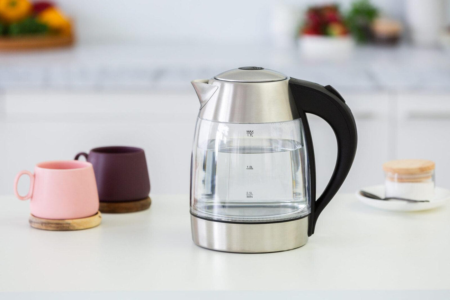 Buy 1.7 Litre Glass Kettle with 360 degrees Rotational Base discounted | Products On Sale Australia