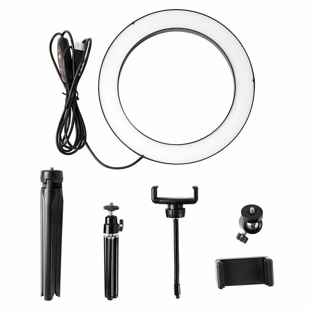 Buy 10" Dimmable LED Ring Light Tripod Stand for Phone Makeup Live Selfie discounted | Products On Sale Australia