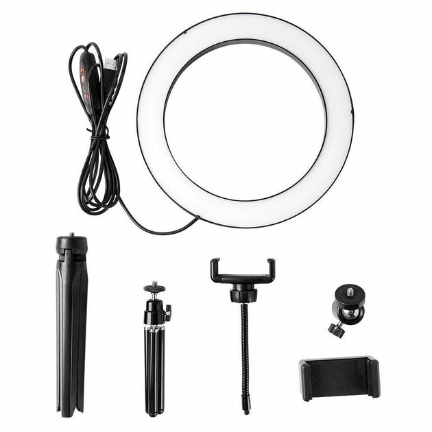 Buy 10" Dimmable LED Ring Light Tripod Stand for Phone Makeup Live Selfie discounted | Products On Sale Australia