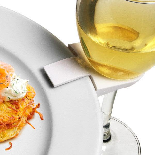 Buy 10 Pack Of 75mm White Wine Glass Dinner Lunch Plate Clip Holder - Stand Up Buffet Party - Promotion Merchandise Gift discounted | Products On Sale Australia