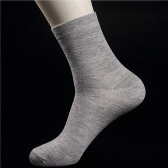 Buy 10 Pairs Men's Women's Cotton Breathable Crew Length Socks Work Business Cushion, Light Grey discounted | Products On Sale Australia