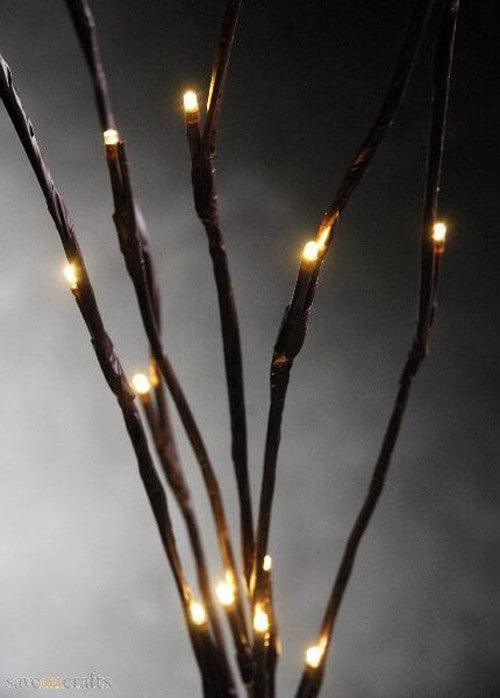 Buy 10 Sets of LED Light Bunch Stem - Warm White BATTERY fairy lights - 50cm high 20 bulbs/petals discounted | Products On Sale Australia