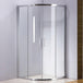 Buy 100 x 100cm Rounded Sliding 6mm Curved Shower Screen with Base in Chrome discounted | Products On Sale Australia