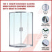 Buy 100 x 100cm Rounded Sliding 6mm Curved Shower Screen with Base in Chrome discounted | Products On Sale Australia