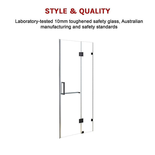 Buy 100 x 200cm Wall to Wall Frameless Shower Screen 10mm Glass By Della Francesca discounted | Products On Sale Australia