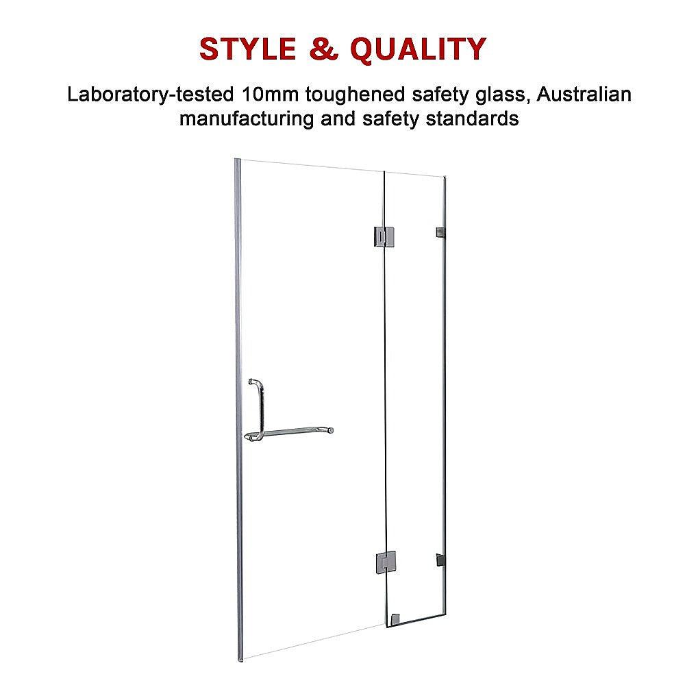 Buy 100 x 200cm Wall to Wall Frameless Shower Screen 10mm Glass By Della Francesca discounted | Products On Sale Australia