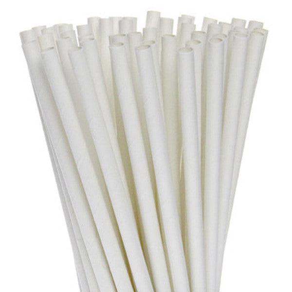 Buy 1000 Bulk Wholesale Pack White Drinking Straws Biodegradable Eco Paper Birthday Party Event Bistro Bar Cafe Take Away discounted | Products On Sale Australia