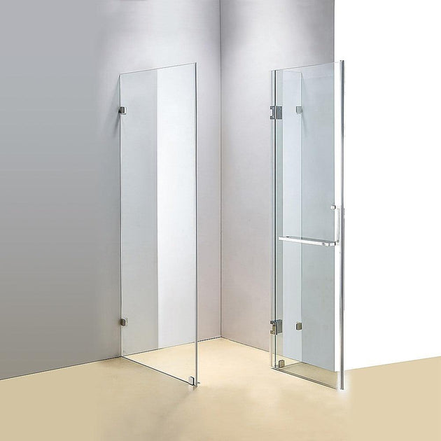 Buy 1000 x 1000mm Frameless 10mm Glass Shower Screen By Della Francesca discounted | Products On Sale Australia