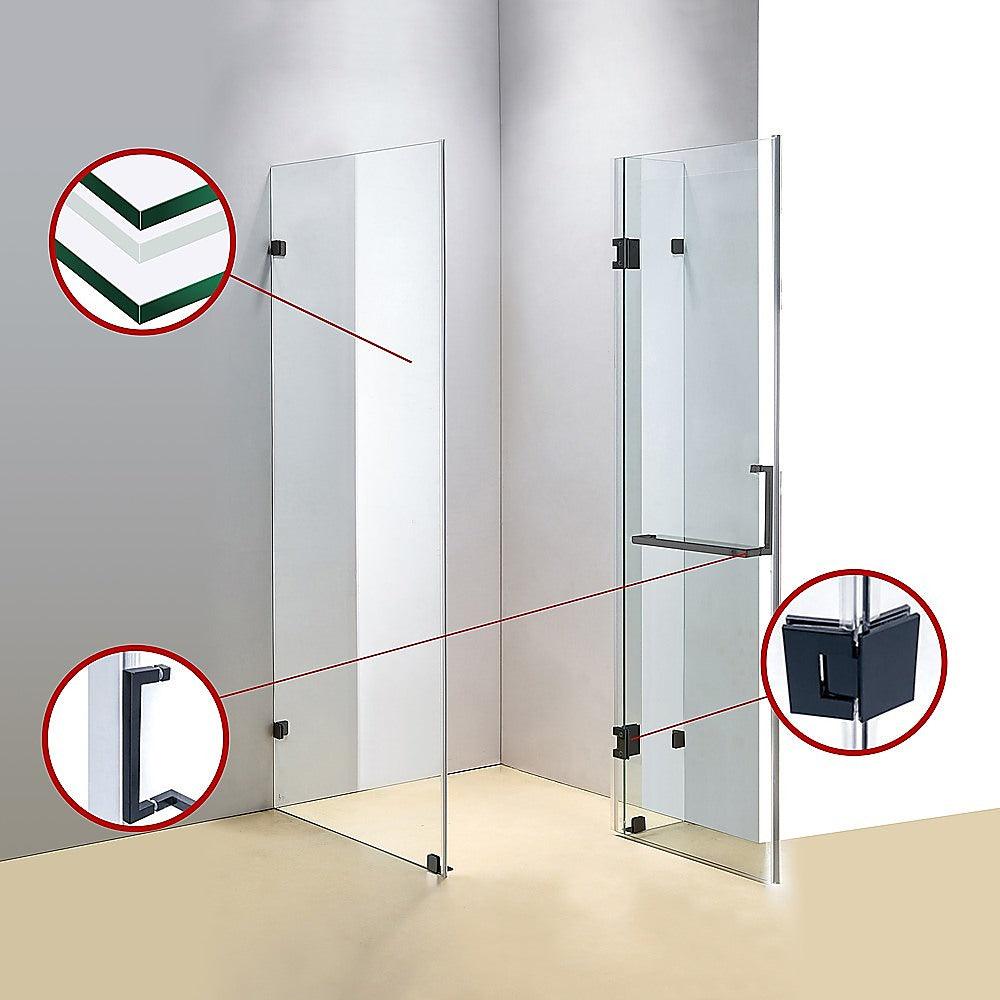 Buy 1000 x 1000mm Frameless 10mm Glass Shower Screen By Della Francesca discounted | Products On Sale Australia