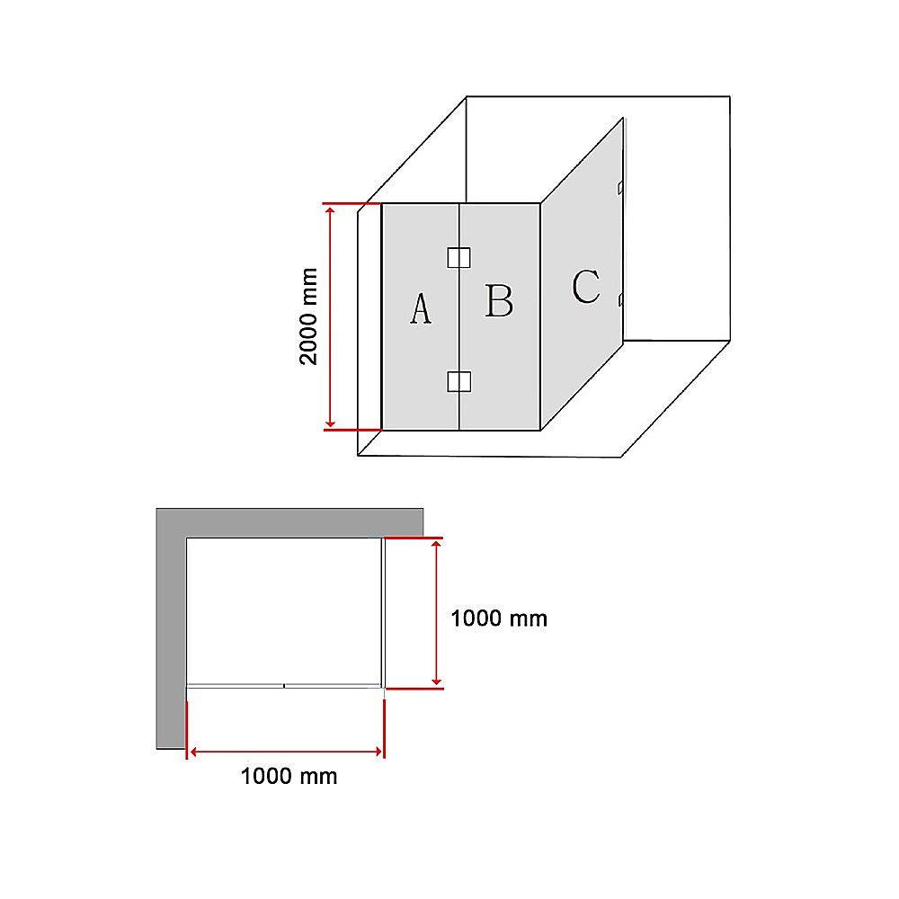 Buy 1000 x 1000mm Frameless 10mm Glass Shower Screen By Della Francesca discounted | Products On Sale Australia