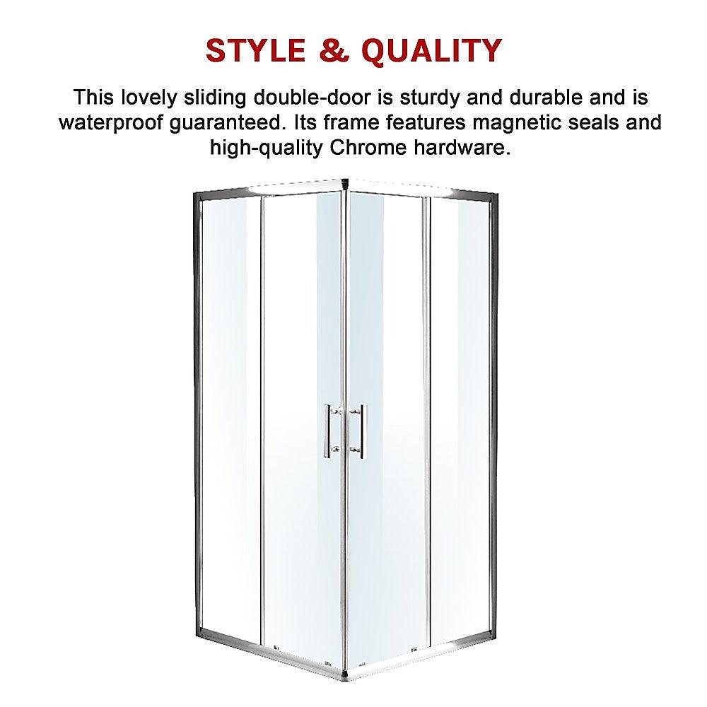 Buy 1000 x 1000mm Sliding Door Nano Safety Glass Shower Screen By Della Francesca discounted | Products On Sale Australia