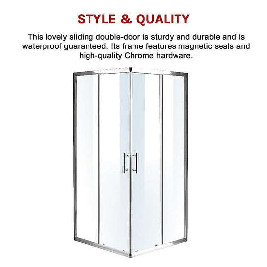 Buy 1000 x 1000mm Sliding Door Nano Safety Glass Shower Screen By Della Francesca discounted | Products On Sale Australia