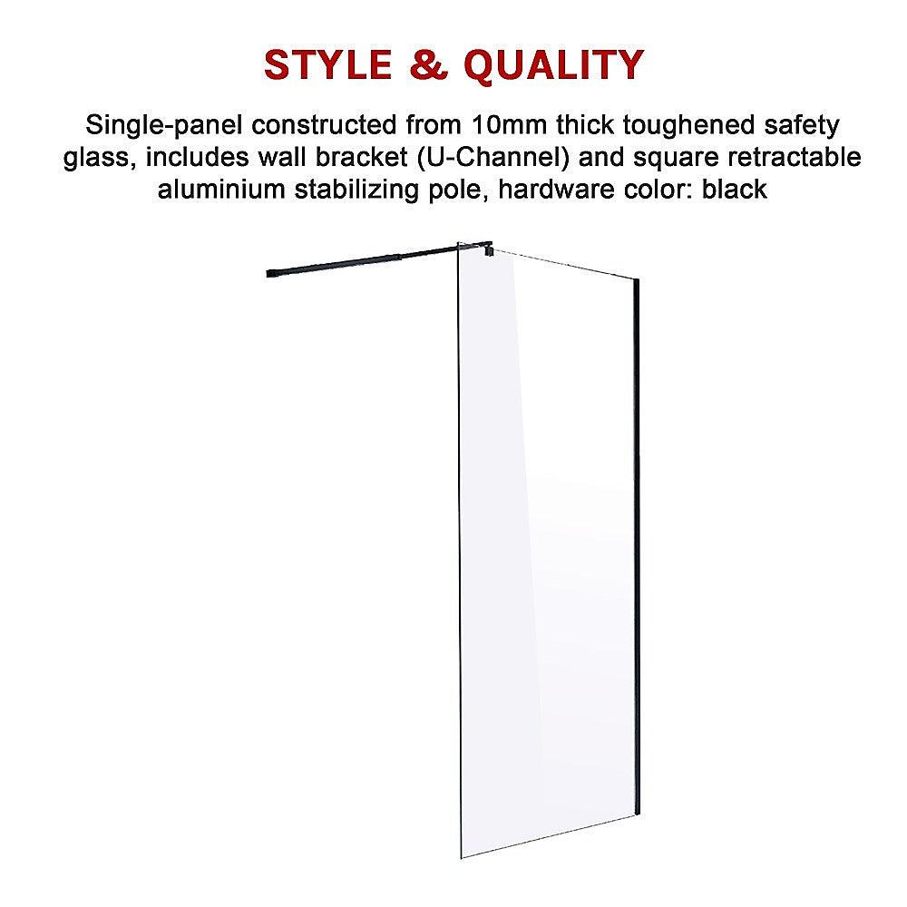 Buy 1000 x 2000mm Frameless 10mm Safety Glass Shower Screen discounted | Products On Sale Australia