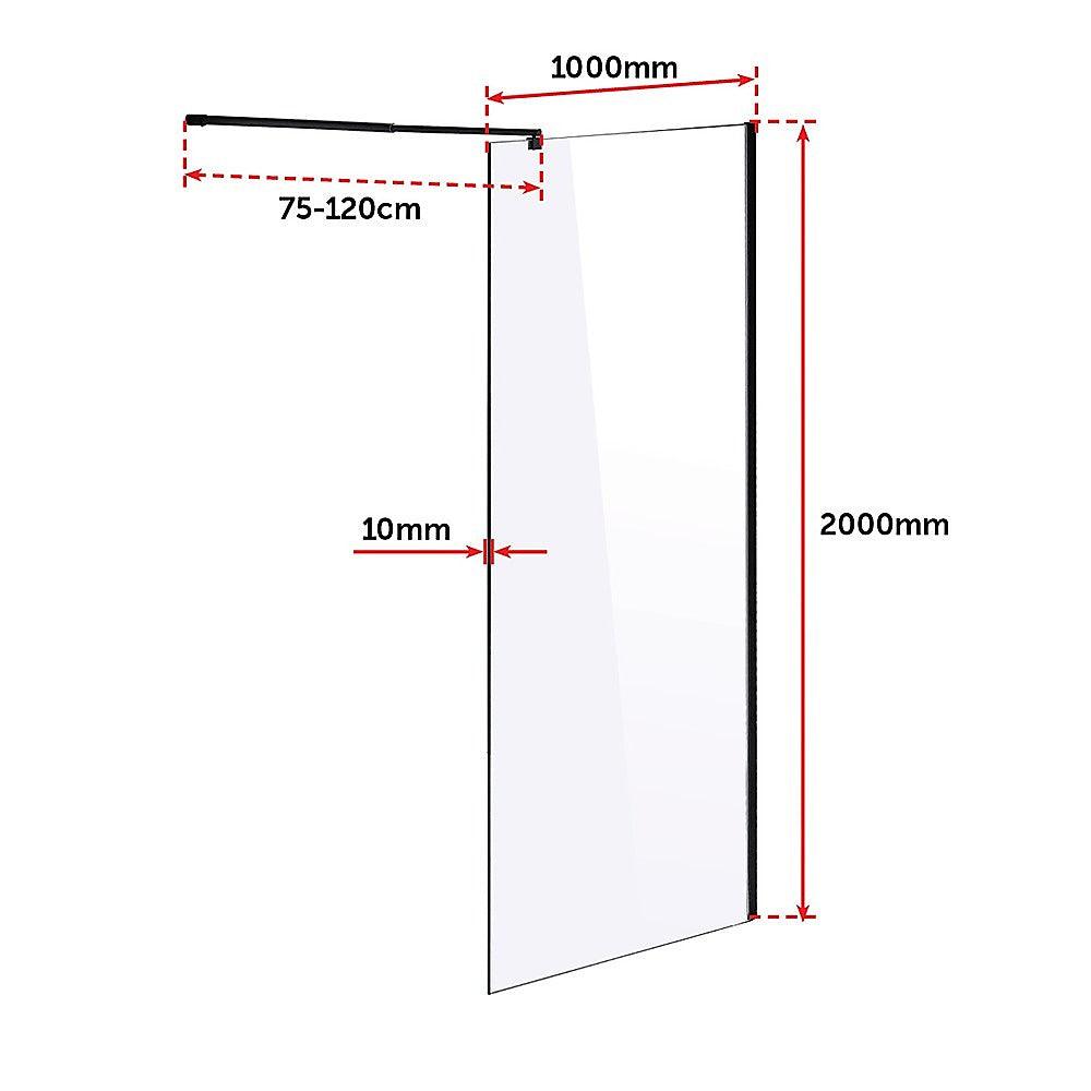 Buy 1000 x 2000mm Frameless 10mm Safety Glass Shower Screen discounted | Products On Sale Australia