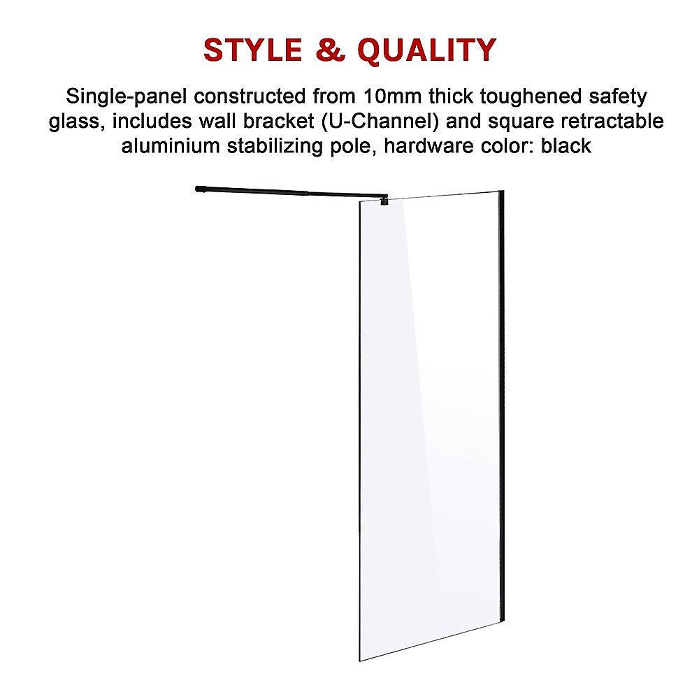 Buy 1000 x 2100mm Frameless 10mm Safety Glass Shower Screen discounted | Products On Sale Australia