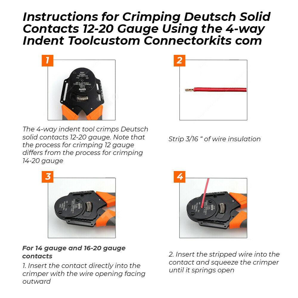 Buy 1000PCS Deutsch DT Connector Plug Kit With Genuine Deutsch Crimp Tool Auto Marine discounted | Products On Sale Australia