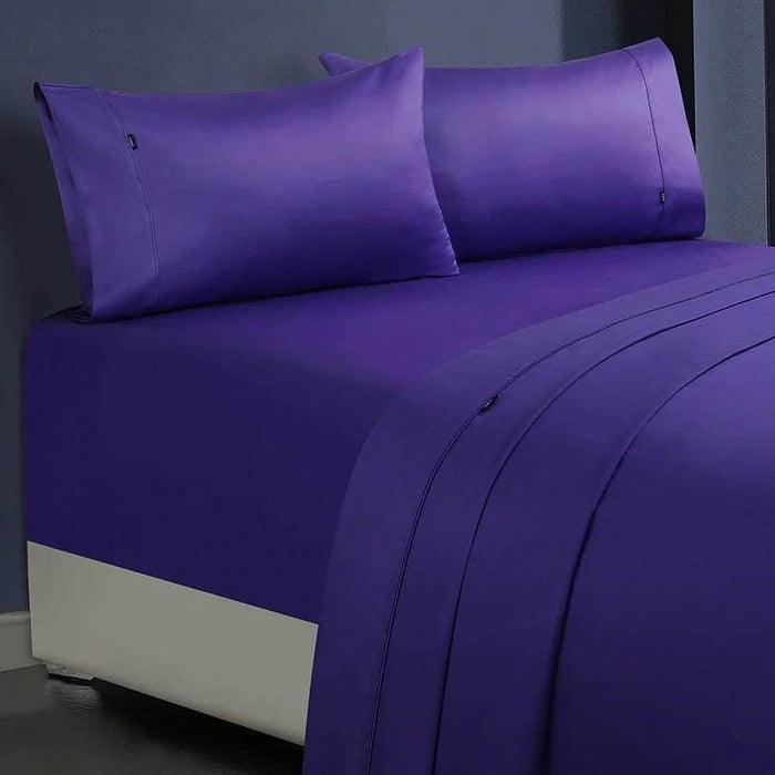 Buy 1000tc egyptian cotton sheet set 1 single violet discounted | Products On Sale Australia