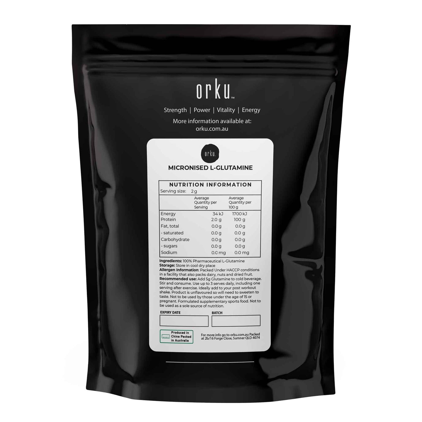 Buy 100g Micronised L-Glutamine Powder - Pure Protein Supplement discounted | Products On Sale Australia