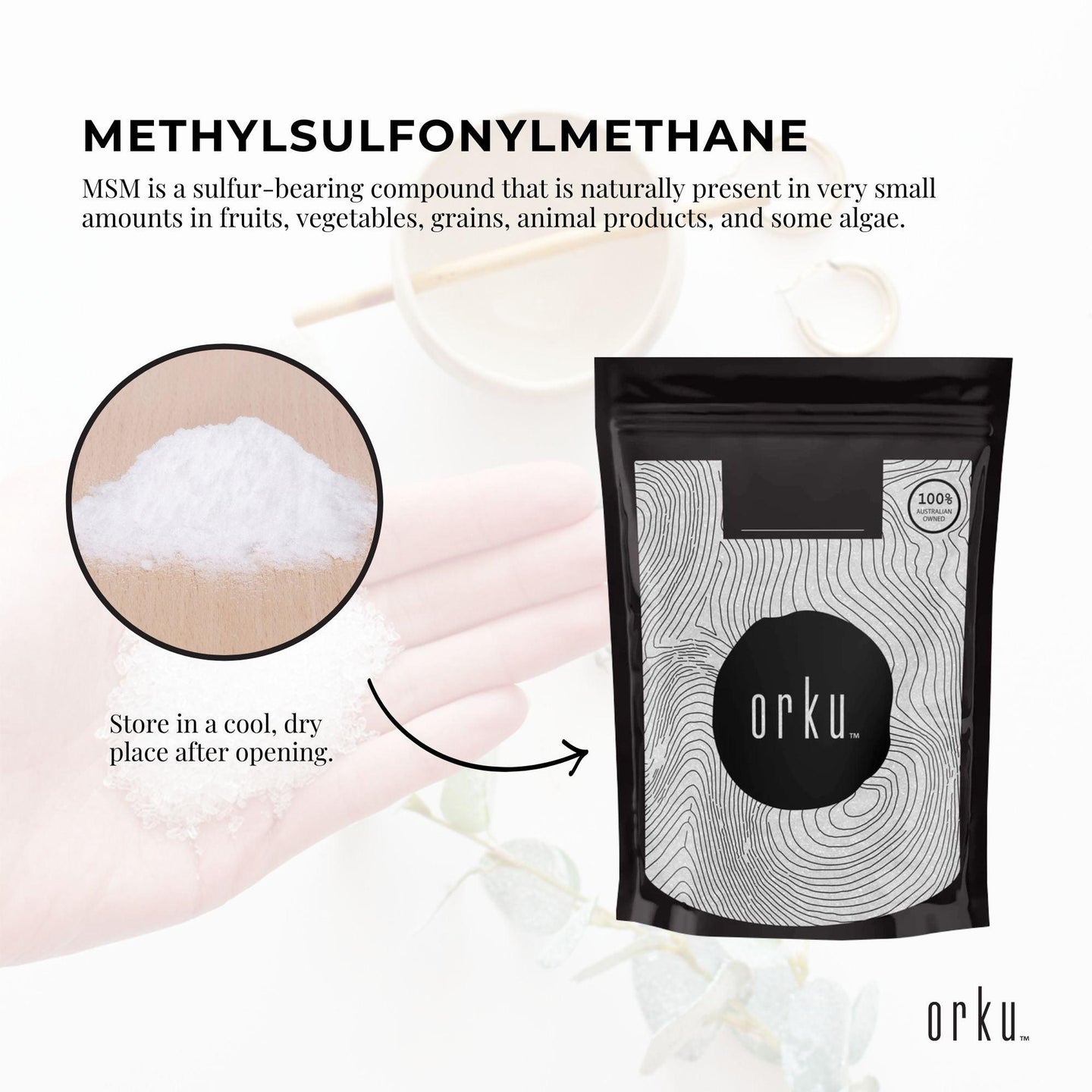 Buy 100g MSM Powder or Crystals - 99% Pure Methylsulfonylmethane Dimethyl Sulfone discounted | Products On Sale Australia