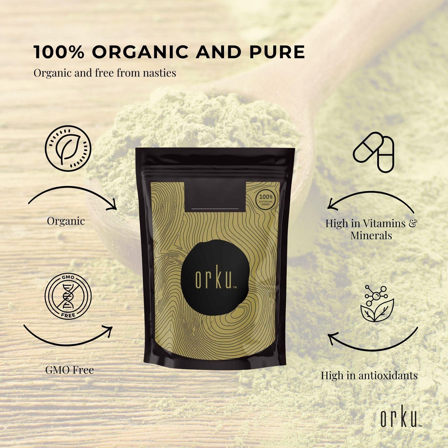 Buy 100g Organic Matcha Green Tea Powder Camellia Sinensis Leaf Supplement discounted | Products On Sale Australia