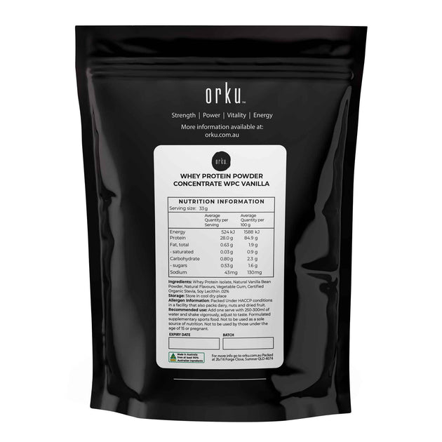 Buy 100g Whey Protein Powder Concentrate - Vanilla Shake WPC Supplement discounted | Products On Sale Australia