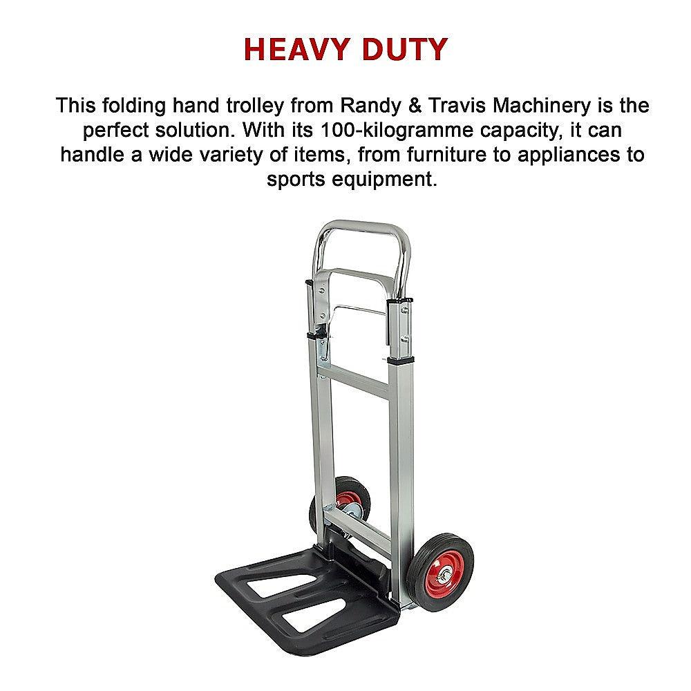 Buy 100kg Trolley Folding Hand Truck Sack Barrow discounted | Products On Sale Australia