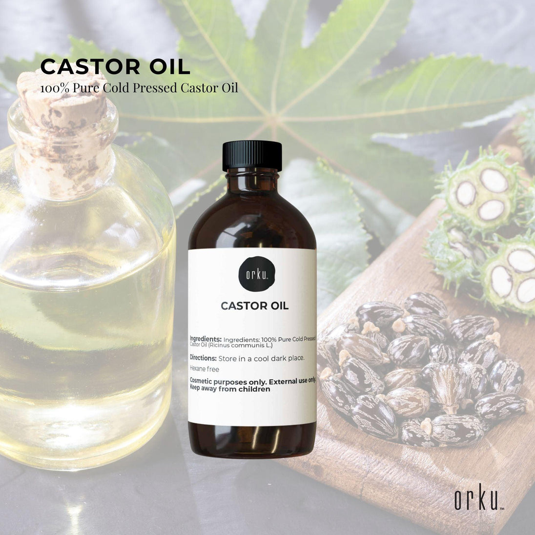 Buy 100ml Castor Oil - Hexane Free Cold Pressed Virgin Skin Hair Care discounted | Products On Sale Australia