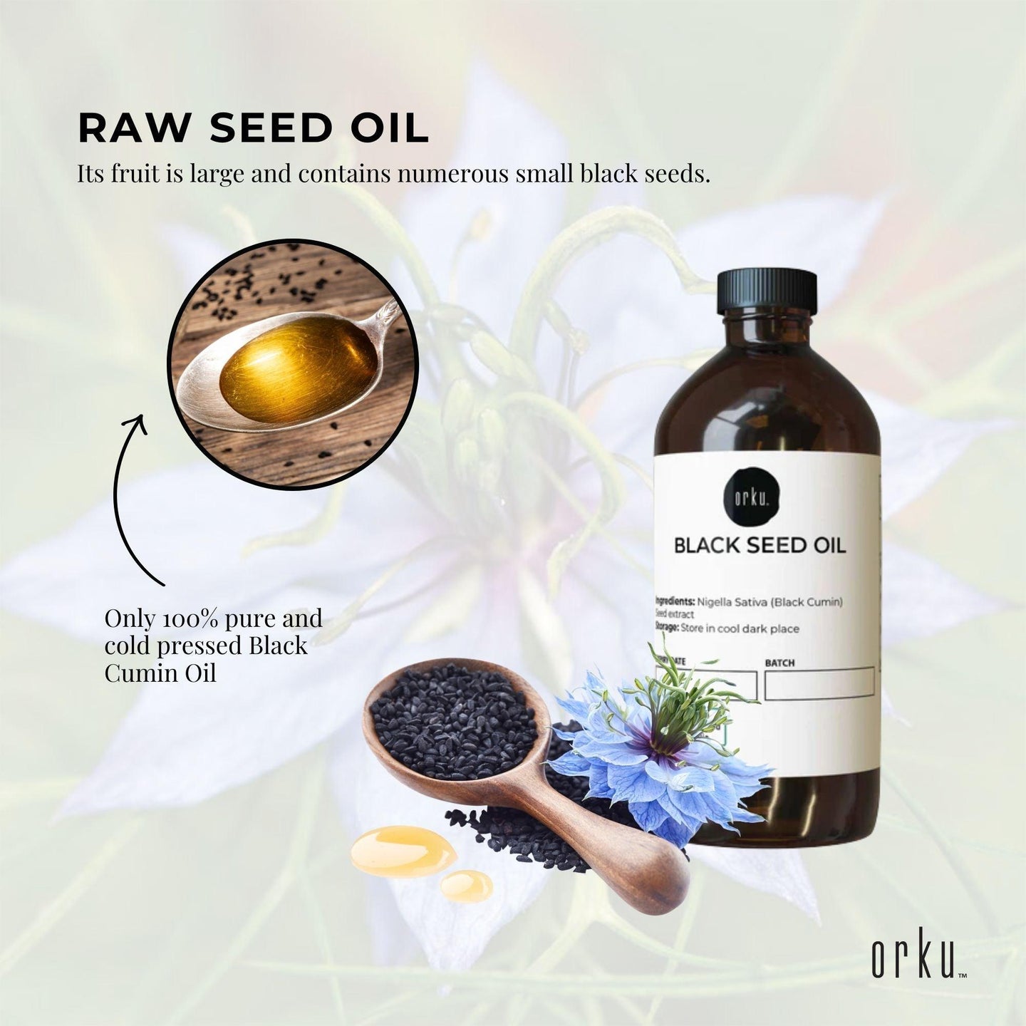 Buy 100ml Pure Black Seed Oil - 100% Ethiopian Nigella Sativa Cumin Cold Pressed discounted | Products On Sale Australia