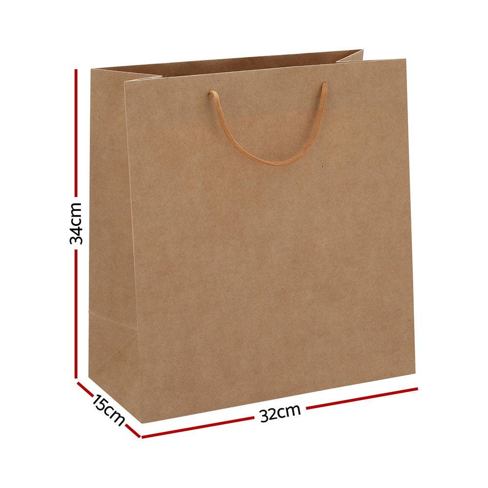 Buy 100pcs Bulk Kraft Paper Bags Pack Brown Shopping Retail Gift Bags Reusable Brown discounted | Products On Sale Australia