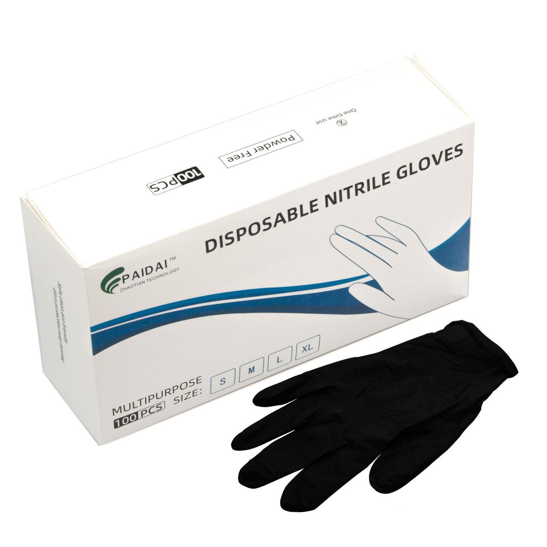 Buy 100x Nitrile Black Industrial Mechanic Tattoo Food Disposable Gloves Large discounted | Products On Sale Australia