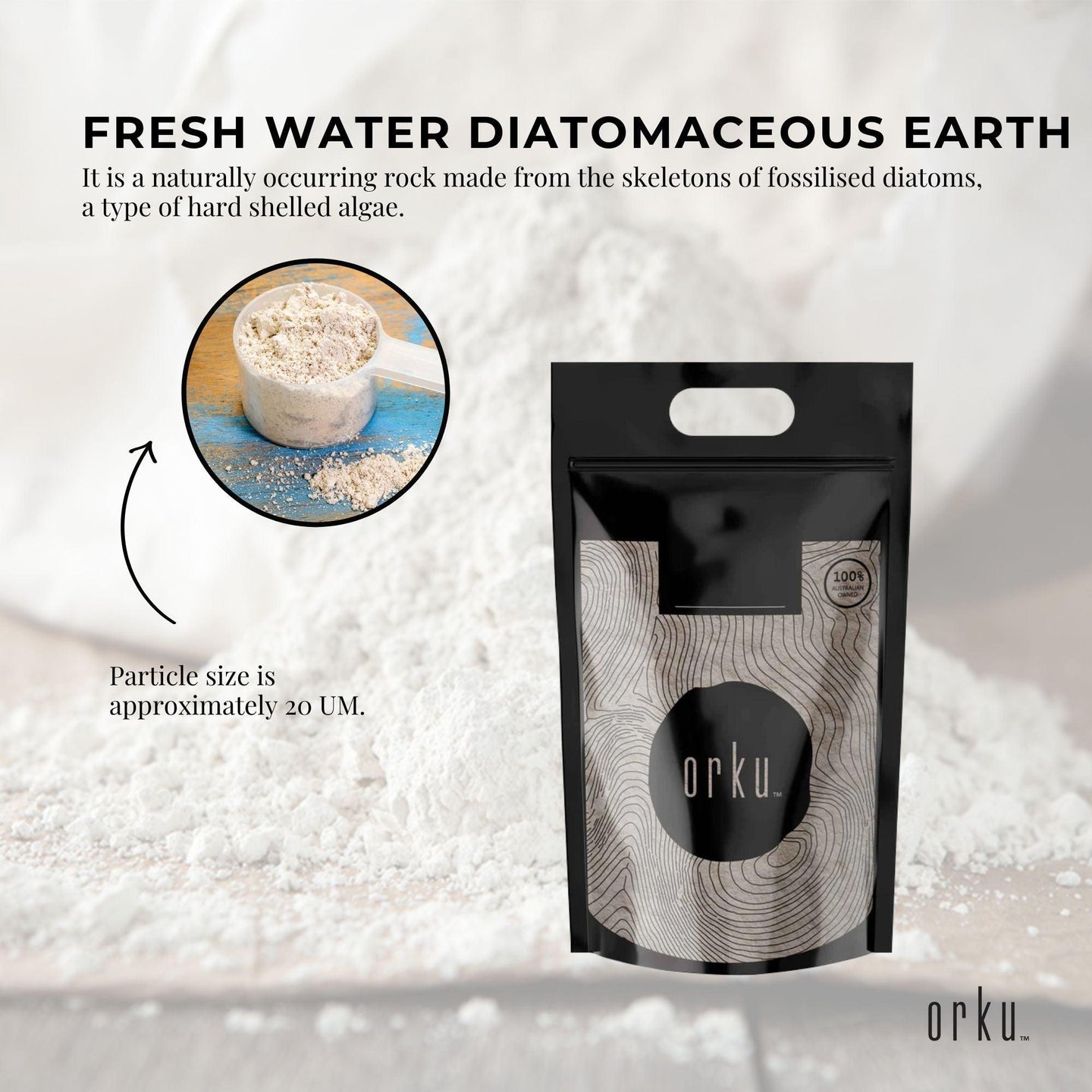 Buy 10Kg Organic Fine Diatomaceous Earth - Food Grade Fossil Shell Flour Powder discounted | Products On Sale Australia