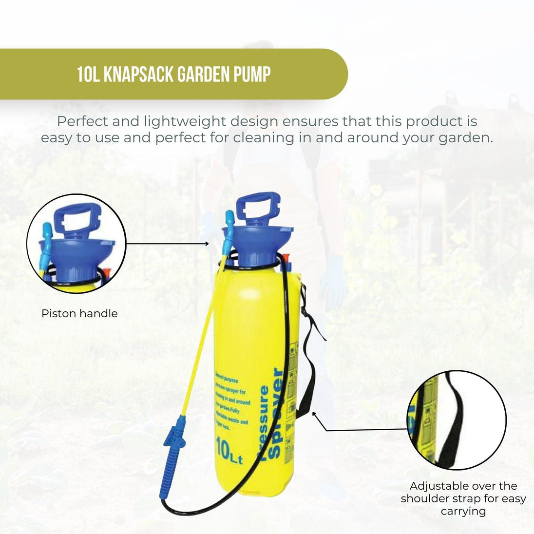 Buy 10L Pressure Sprayer - Knapsack Garden Pump For Liquids - Yard Weed Plants discounted | Products On Sale Australia