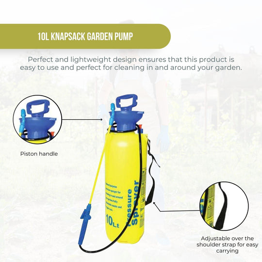 Buy 10L Pressure Sprayer - Knapsack Garden Pump For Liquids - Yard Weed Plants discounted | Products On Sale Australia